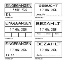 Beispiel für Stempelabdruck passend für: Trodat Classic 2910 L Datumstempel