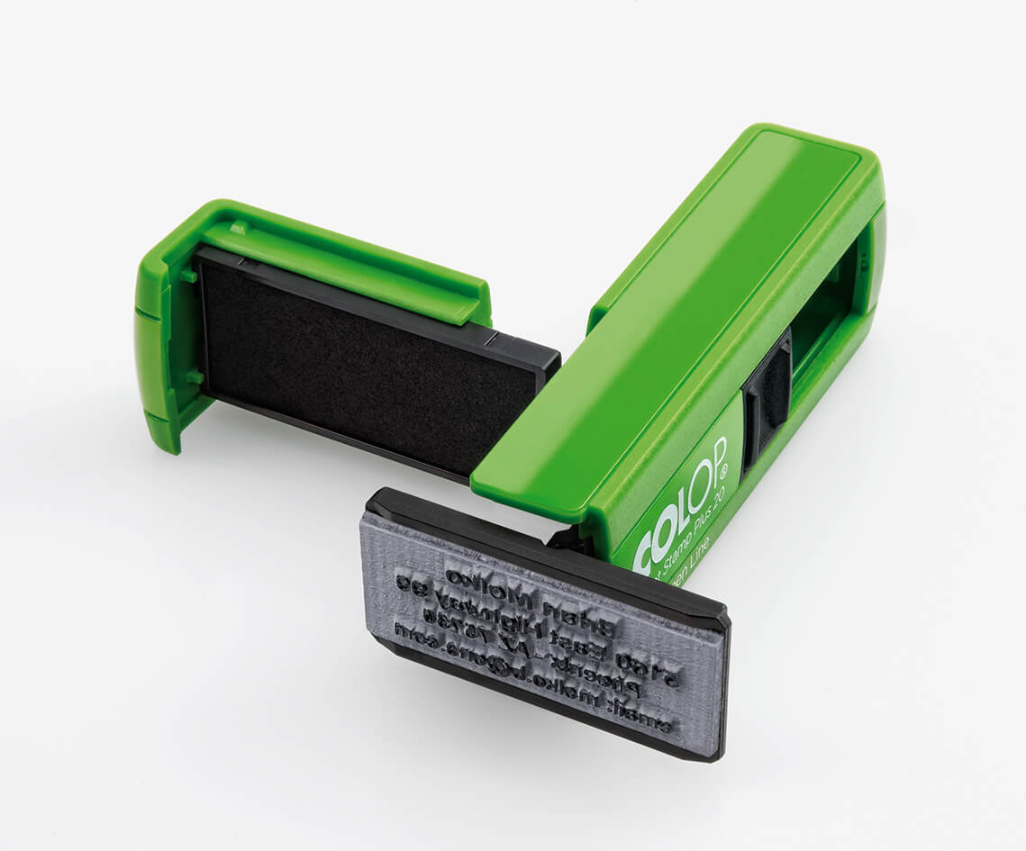 Colop Pocket Stamp Plus 20 Green Line online offen Colop Pocket Stamp Plus 20 Green Line gestalten