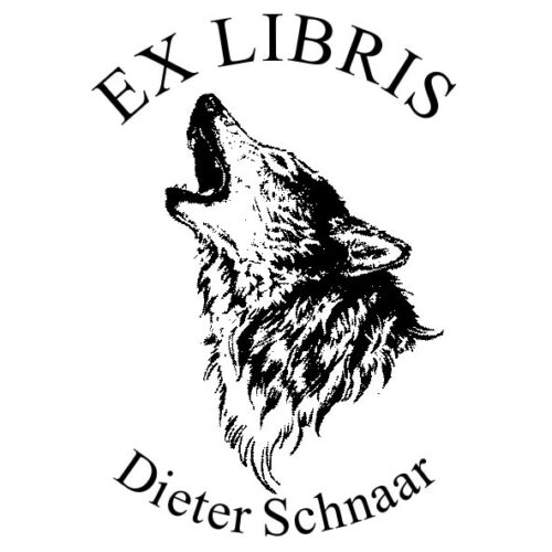 Ex Libris Holzstempel – Heulender Wolf