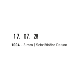 Beispiel für Stempelabdruck passend für: Trodat Classic 1004 Datumstempel