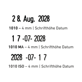Beispiel für Stempelabdruck passend für: Trodat Classic 1010 Datumstempel