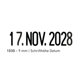 Beispiel für Stempelabdruck passend für: Trodat Classic 1030 Datumstempel