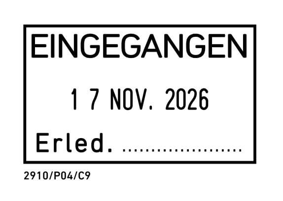 Trodat Datumstempel mit Text 'Eingegangen' 2910/C9