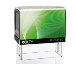 Colop Printer 50 schwarz Selbstfärbestempel mit grünem Inlay