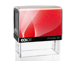 Colop Printer 50 schwarz Selbstfärbestempel mit rotem Inlay