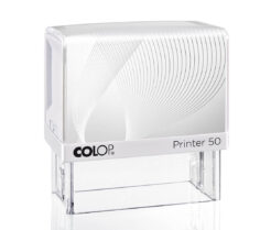 Colop Printer 50 weiß Selbstfärbestempel mit weißem Inlay