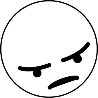 Emoji Smiley Motivstempel / Set Sehr wütend