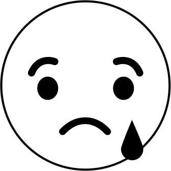 Emoji Smiley Motivstempel / Set Sehr traurig