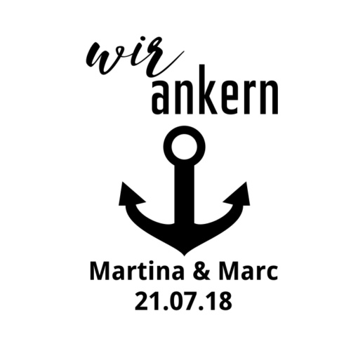 Hochzeitsstempel wir ankern » Stempel Malter