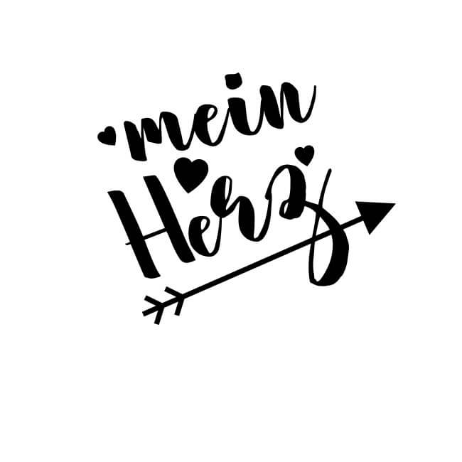 Motivstempel Valentinstag: “mein Herz” mit Liebespfeil