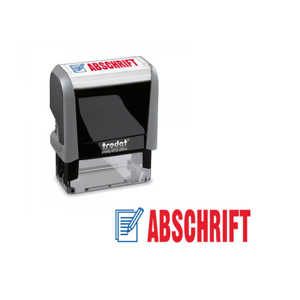 0190084292733 - Stempel Printy MotivText Abschrift Abdruck blaurot 0190084292733 LEP959