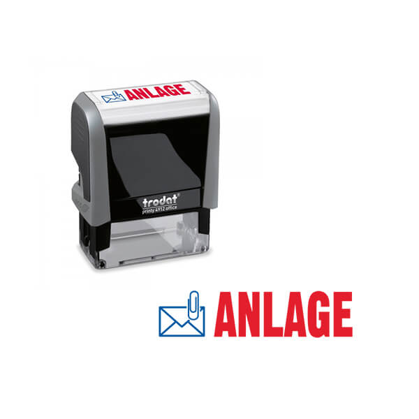 0190084292726 - Stempel Printy MotivText Anlage Abdruck blaurot 0190084292726 LEP958