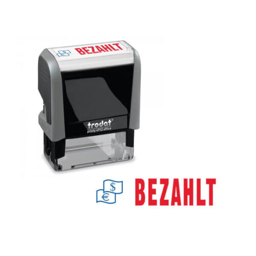 Trodat Office Printy 4912 Lagertextstempel BEZAHLT