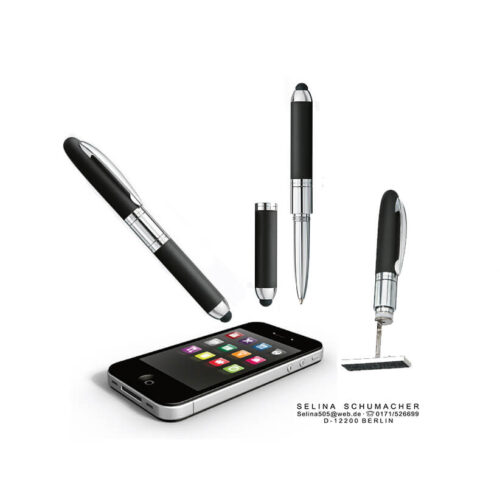 Heri Mini Stamp und Touch Pen 4321 Kugelschreiberstempel schwarz