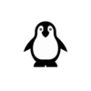 holz motivstempel pinguin