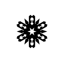 holz motivstempel schneeflocke 12