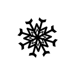 mini motivstempel schneeflocke 27