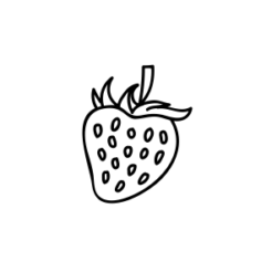 Mini Motivstempel Erdbeere