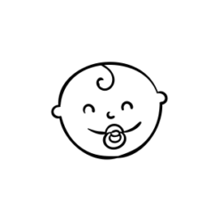 mini motivstempel zufriedenesbaby