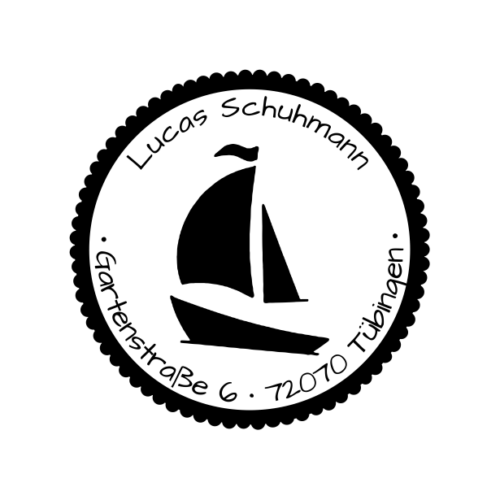 Motivstempel Segelboot