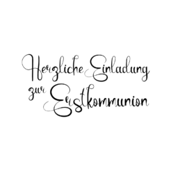 Motivstempel Kommunion Herzliche Einladung zur Erstkommunion