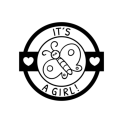 Motivstempel it´s a girl