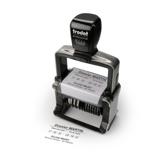 Trodat Professional 5466/pl Doppeldatum Trodat 5466 Datumstempel Seitenansicht