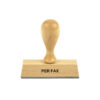 Holzstempel Lagertext – PER FAX