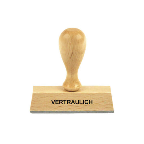 Holzstempel Lagertext: VERTRAULICH