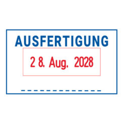 Beispiel für Stempelabdruck passend für: Trodat Professional 5430 Office AUSFERTIGUNG