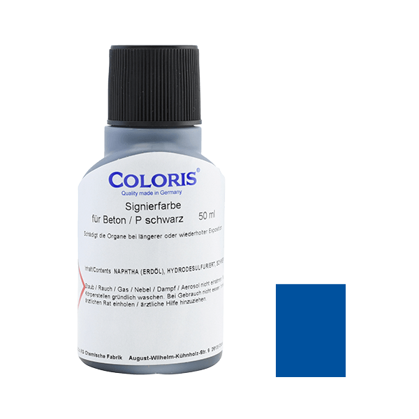 COLORIS Beton-Signierfarbe P Blau 50 ml