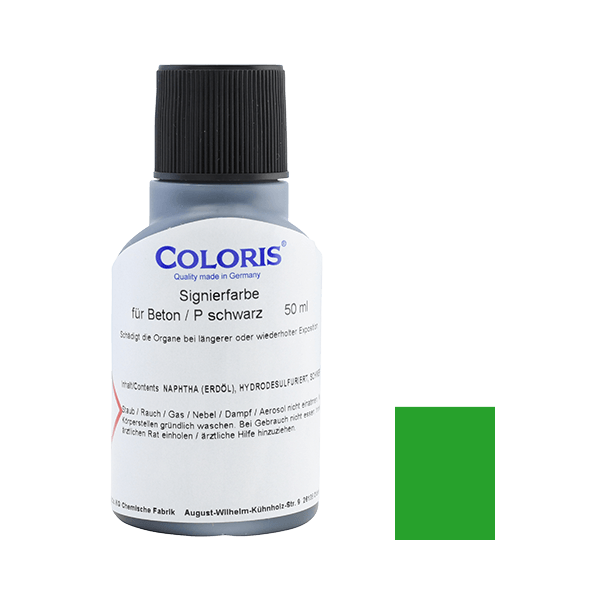 COLORIS Beton-Signierfarbe P Grün 50 ml