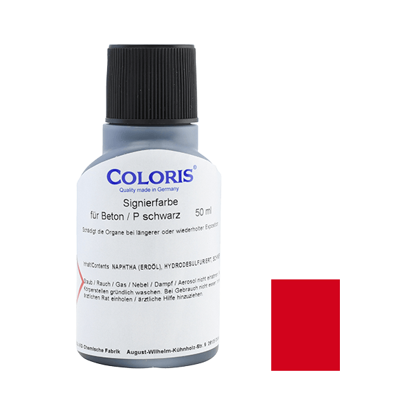COLORIS Beton-Signierfarbe P Rot 50 ml