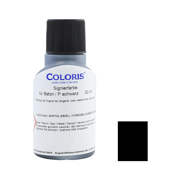 COLORIS Beton-Signierfarbe P Schwarz 50 ml