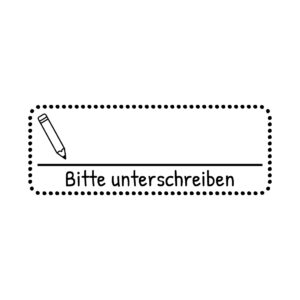 Bitte unterschreiben