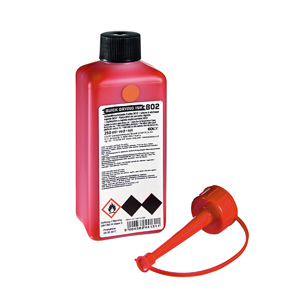 9004362441311 - 802 - schnelltrocknende Farbe Rot 250 ml