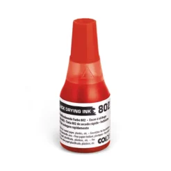 Colop 802 schnelltrocknende Stempelfarbe rot – 25 ml Lösungsmittelfarbe für nicht saugende Materialien