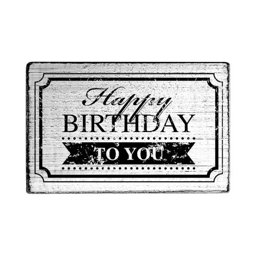 Vintage Stempel – Happy birthday to you – Rahmen – V01008