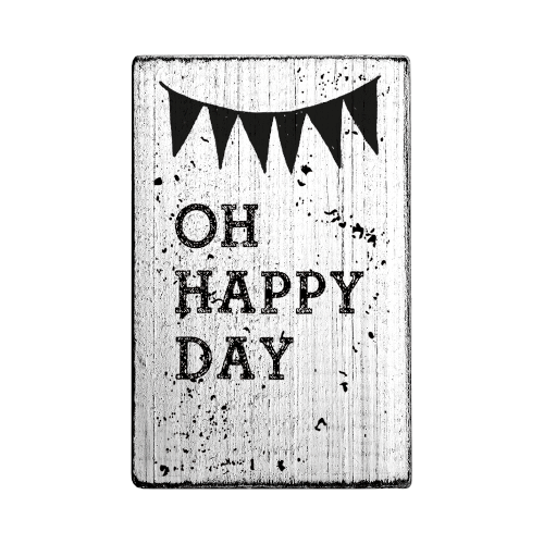 Vintage Stempel – Oh happy day – V01012