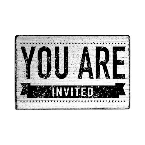 Vintage Stempel – You are invited – V01020