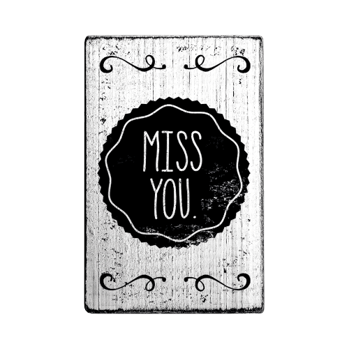 Vintage Stempel – Miss you – V01045