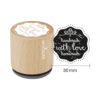 Woodies Handmade-Stempel handmade with love homemade in verspieltem Schreibstil