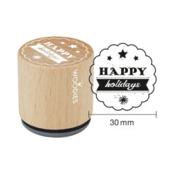 Woodies Stempel - happy holidays WE7006