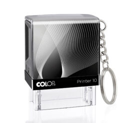 Colop Printer 10 schwarz Selbstfärbestempel mit schwarzem Inlay und Schlüsselanhänger