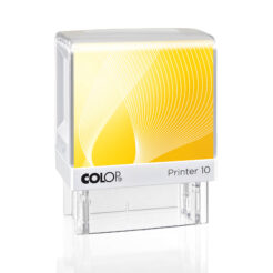 Colop Printer 10 weiß Selbstfärbestempel mit gelbem Inlay