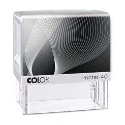 Colop Printer 40 weiß Selbstfärbestempel mit schwarzem Inlay