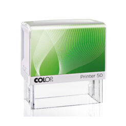 Colop Printer 50 weiß Selbstfärbestempel mit grünem Inlay