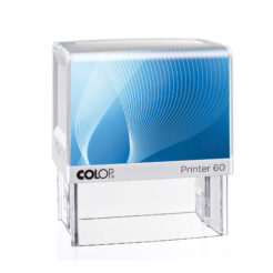 Colop Printer 60 weiß Selbstfärbestempel mit blauem Inlay