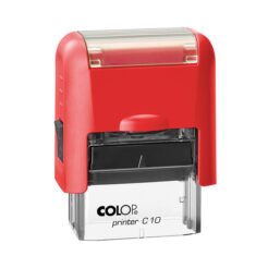COLOP Printer C 10 rot – kompakter Selbstfärbestempel mit rechteckiger Textplatte  
