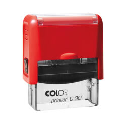 COLOP Printer C 30 rot – kompakter Selbstfärbestempel mit rechteckiger Textplatte  